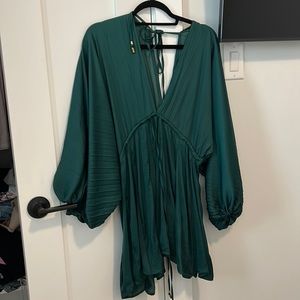 Green kimono style dress or cover up